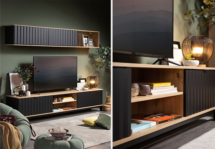 Estetika kontrasta u modernim enterijerima - regali