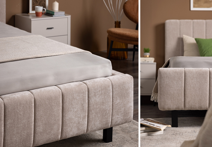 Tapacirani bračni krevet za moderan ambijent spavaće sobe