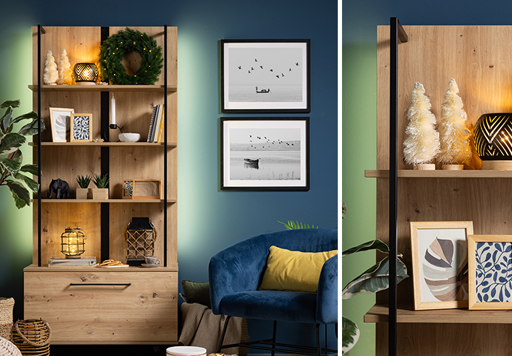 Toplina artisan hrasta u prazničnom enterijeru