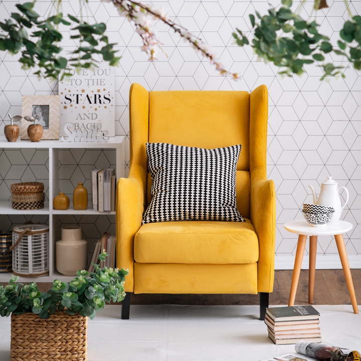 Žuta i siva - Kombinujte boje godine u uređenju doma